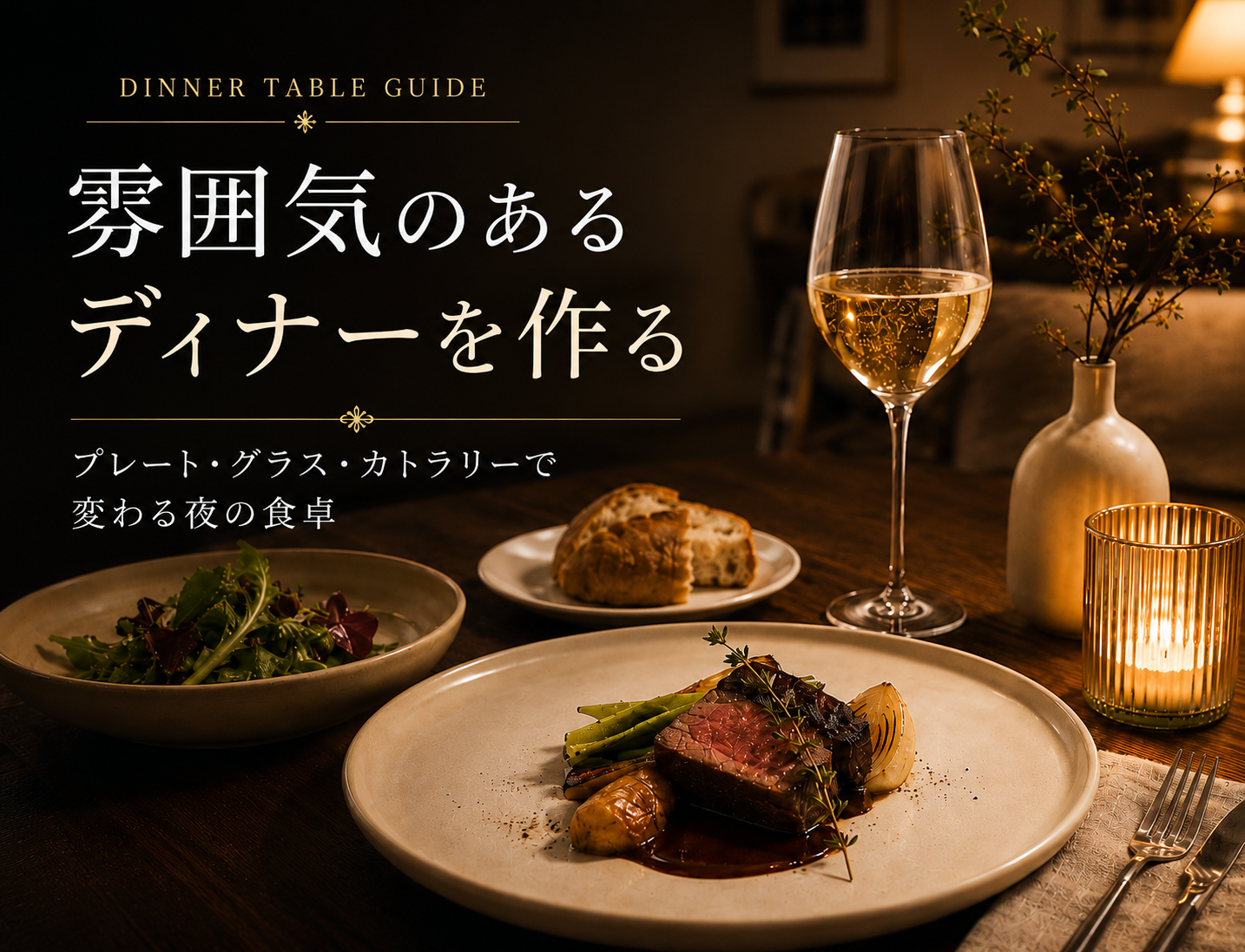 雰囲気のあるディナーを作る器選び