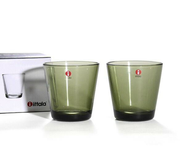 イッタラ（iittala） カルティオ/Kartio タンブラー 210ml ペア モスグリーン