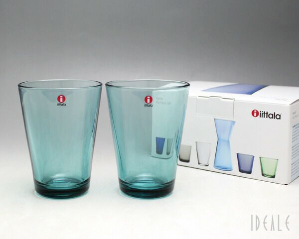 イッタラ（iittala） カルティオ/Kartio ハイボール 400ml ペア 箱入り シーブルー