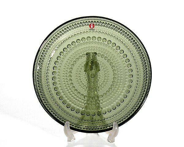 イッタラ（iittala） カステヘルミ/Kastehelmi プレート 17cm モスグリーン