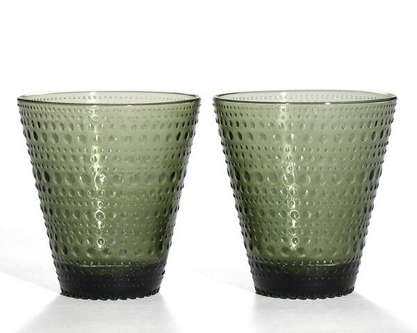 イッタラ（iittala） カステヘルミ/Kastehelmi タンブラー ペア 300ml モスグリーン