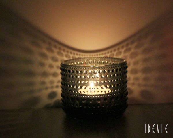 イッタラ（iittala） カステヘルミ/Kastehelmi キャンドルホルダー 64mm グレイ