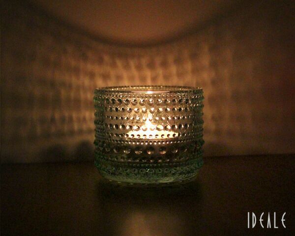 イッタラ（iittala） カステヘルミ/Kastehelmi キャンドルホルダー 64mm ウォータグリーン
