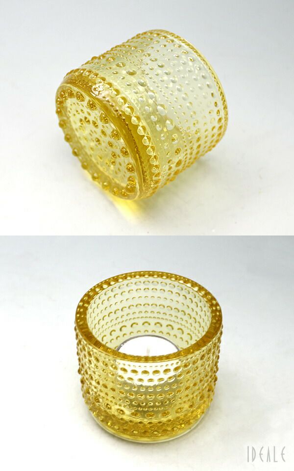 イッタラ（iittala） カステヘルミ/Kastehelmi キャンドルホルダー 64mm レモン