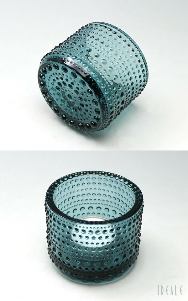 イッタラ（iittala） カステヘルミ/Kastehelmi キャンドルホルダー 64mm シーブルー