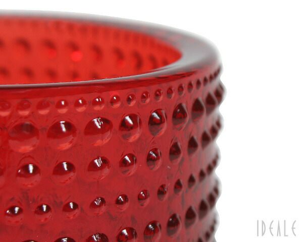 イッタラ（iittala） カステヘルミ/Kastehelmi キャンドルホルダー 64mm クランベリー