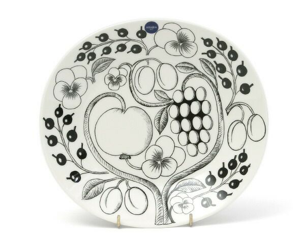 アラビア（ARABIA） パラティッシ/Paratiisi オーバルプレート 25cm ブラック