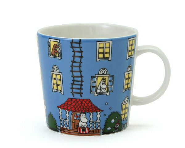 アラビア（ARABIA） ムーミン/Moomin 70周年記念マグカップ 300ml ハウス 赤い三角屋根付き(紙製)