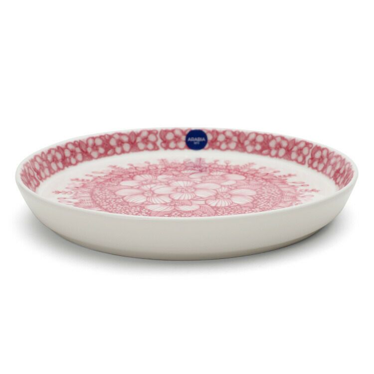 アラビア（ARABIA） フヴィラ/Huvila プレート 19cm ピンク/ホワイト