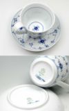 ロイヤルコペンハーゲン（Royal Copenhagen） ブルーフルーテッド プレイン/Blue Fluted Plain カップ&ソーサー ハイハンドル