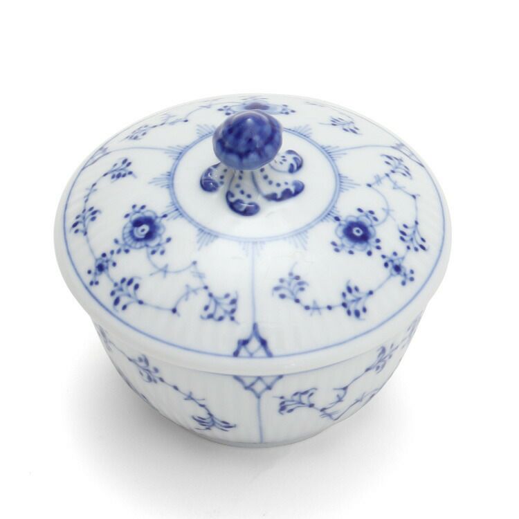 ロイヤルコペンハーゲン（Royal Copenhagen） ブルーフルーテッド プレイン/Blue Fluted Plain シュガーボックス 小