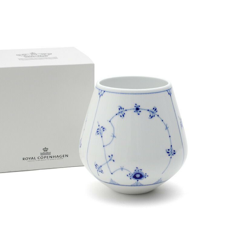 ロイヤルコペンハーゲン（Royal Copenhagen） ブルーフルーテッド プレイン/Blue Fluted Plain ベース 15cm ミディアム Mサイズ