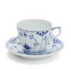 ロイヤルコペンハーゲン（Royal Copenhagen） ブルーフルーテッド ハーフレース/Blue Fluted Half Lace コーヒーカップ&ソーサー 170ml