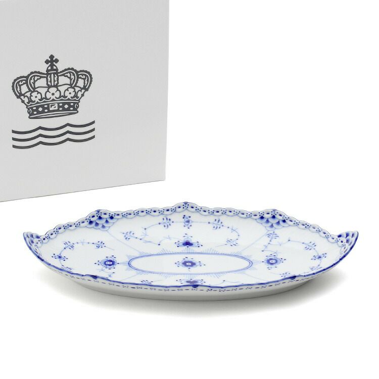 ロイヤルコペンハーゲン（Royal Copenhagen） ブルーフルーテッド ハーフレース/Blue Fluted Half Lace プレート 24.5cm