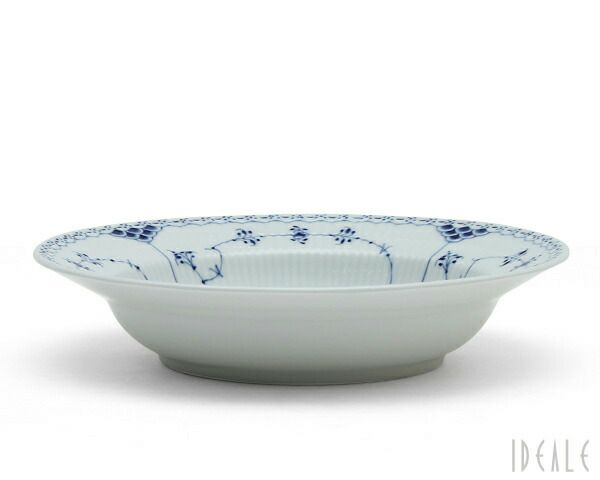ロイヤルコペンハーゲン（Royal Copenhagen） ブルーフルーテッド ハーフレース/Blue Fluted Half Lace スープ プレート 20cm
