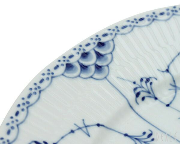 ロイヤルコペンハーゲン（Royal Copenhagen） ブルーフルーテッド ハーフレース/Blue Fluted Half Lace プレート 22cm フラット