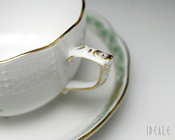 ヘレンド（Herend） アポニーグリーン/AV ティーカップ&ソーサー
