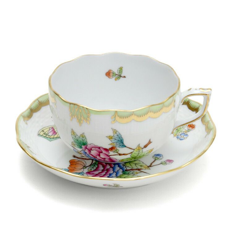 ヘレンド（Herend） ヴィクトリアブーケ/VBO ティーカップ&ソーサー