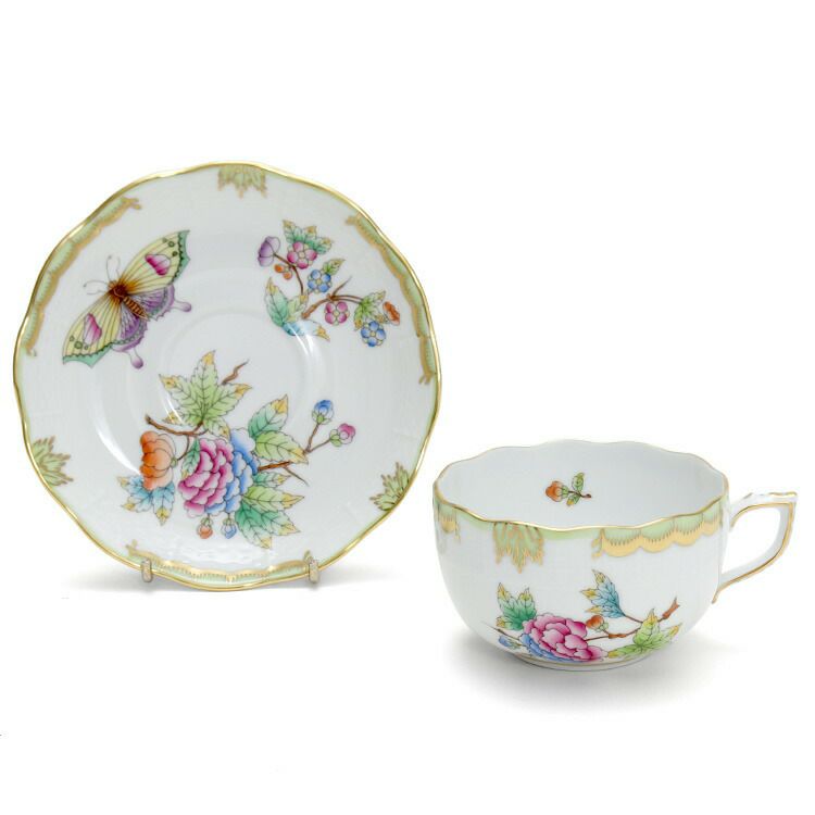 ヘレンド（Herend） ヴィクトリアブーケ/VBO ティーカップ&ソーサー