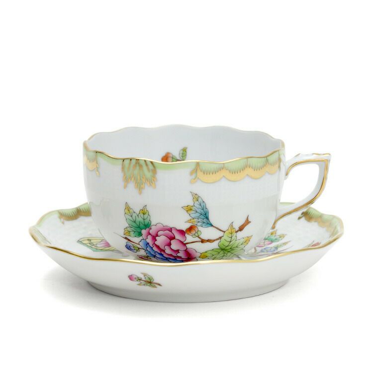 ヘレンド（Herend） ヴィクトリアブーケ/VBO ティーカップ&ソーサー