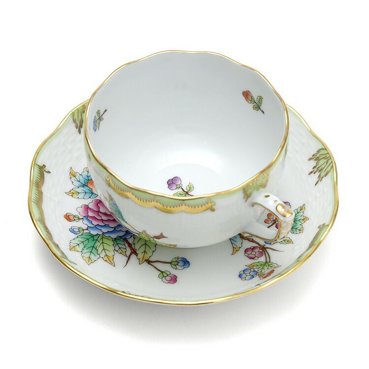 ヘレンド（Herend） ヴィクトリアブーケ/VBO ティーカップ&ソーサー