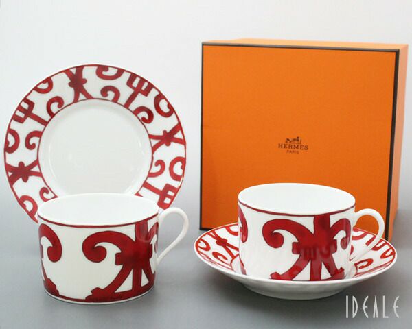 エルメス（HERMES） ガダルキヴィール/Guadalquivir モーニングカップ&ソーサー ペア