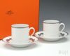 エルメス（HERMES） シェーヌダンクル プラチナ/Chaine d'ancre platinum コーヒーカップ&ソーサー ペア