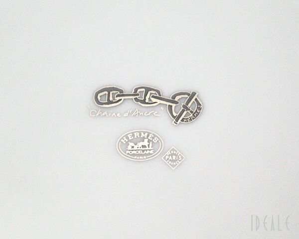 エルメス（HERMES） シェーヌダンクル プラチナ/Chaine d'ancre platinum プレート 21cm ペア
