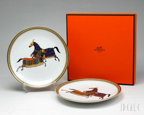 エルメス（HERMES） シュバルドリアン/Cheval d'Orient パンプレート 17cm ペア