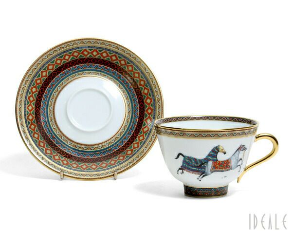 エルメス（HERMES） シュバルドリアン/Cheval d'Orient ティーカップ&ソーサー ペア No.2