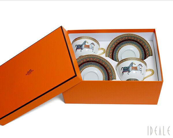 エルメス（HERMES） シュバルドリアン/Cheval d'Orient ティーカップ&ソーサー ペア No.2