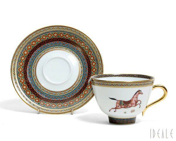 エルメス（HERMES） シュバルドリアン/Cheval d'Orient ティーカップ&ソーサー ペア No.3