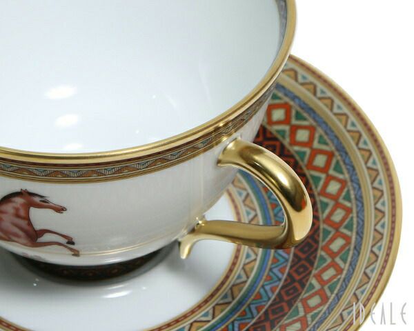 エルメス（HERMES） シュバルドリアン/Cheval d'Orient ティーカップ&ソーサー ペア No.3