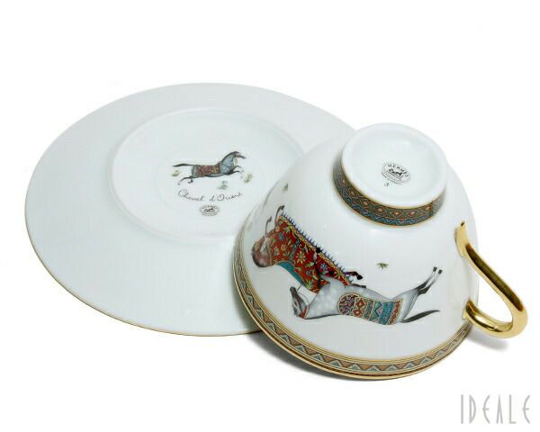 エルメス（HERMES） シュバルドリアン/Cheval d'Orient ティーカップ&ソーサー ペア No.3