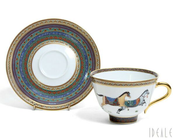 エルメス（HERMES） シュバルドリアン/Cheval d'Orient ティーカップ&ソーサー ペア No.5