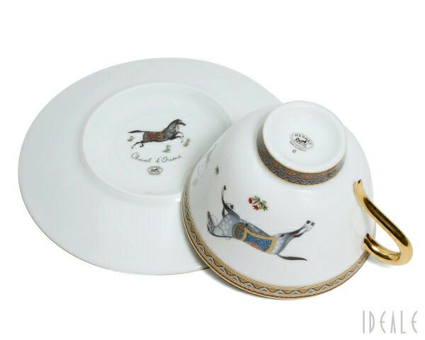 エルメス（HERMES） シュバルドリアン/Cheval d'Orient ティーカップ&ソーサー ペア No.6