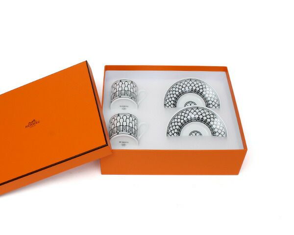 エルメス（HERMES） アッシュデコ/H Deco コーヒーカップ&ソーサー ペア