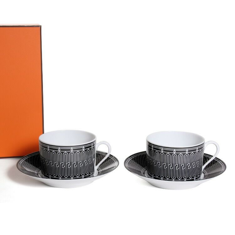 エルメス（HERMES） アッシュデコ/H Deco ブレックファスト カップ＆ソーサー ペア