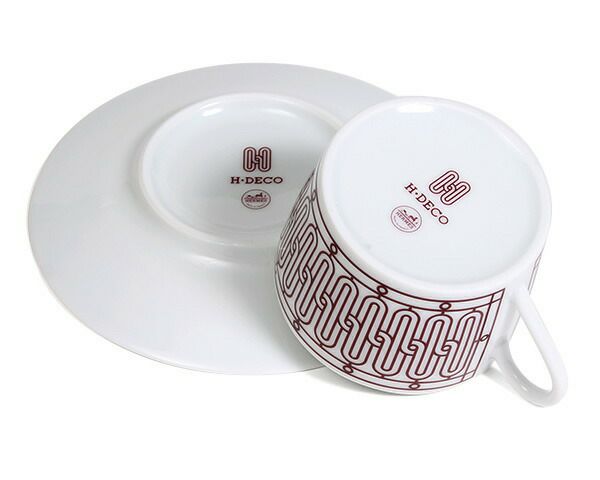 エルメス（HERMES） アッシュデコ/H Deco ティーカップ&ソーサー ペア