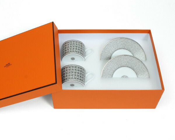 エルメス（HERMES） モザイク/Mosaique au 24 ティーカップ&ソーサー ペア