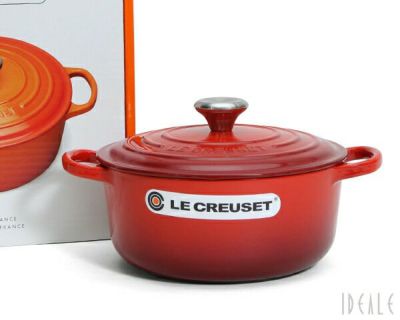 ル・クルーゼ（Le Creuset） 両手鍋 マルミット 24cm シェルピンク (つまみシルバー) | ideale