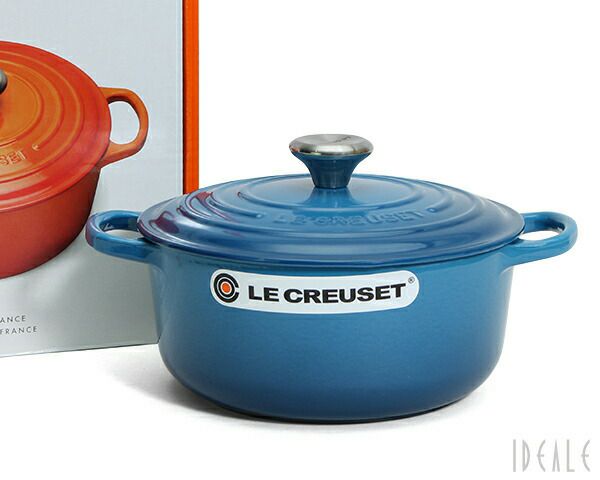 ル・クルーゼ（Le Creuset） 両手鍋 ココットロンド 20cm マルセイユブルー | ideale