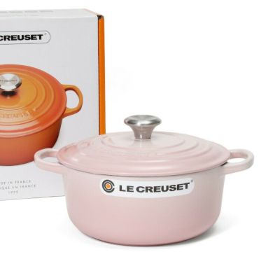 ル・クルーゼ（Le Creuset） 両手鍋 ココットロンド 20cm シェルピンク