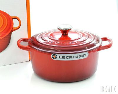 ル・クルーゼ（Le Creuset） 両手鍋 ココットロンド 22cm チェリーレッド