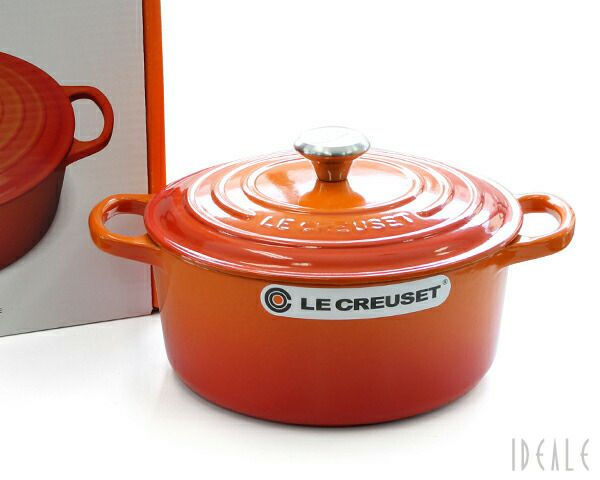 ル・クルーゼ（Le Creuset） 両手鍋 ココットロンド 22cm オレンジ