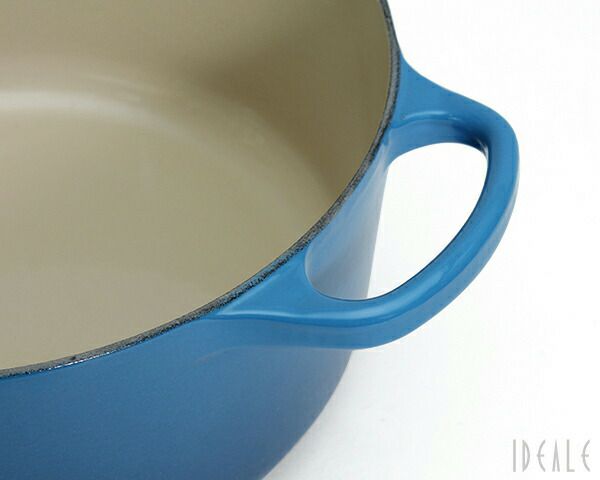 ル・クルーゼ（Le Creuset） 両手鍋 ココットロンド 24cm マルセイユブルー