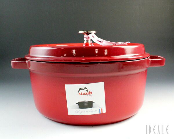 ストウブ（staub） ココット ラウンド 24cm チェリーレッド