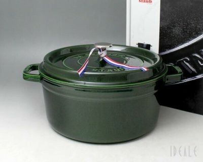 ストウブ（staub） ココット ラウンド 26cm バジルグリーン | ideale