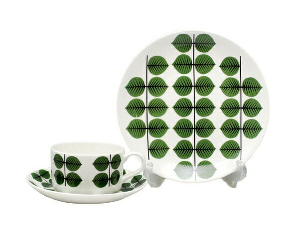 グスタフスベリ（Gustavsberg） ベルソ/Bersa コーヒーカップ＆ソーサー + プレート 22cm 復刻版