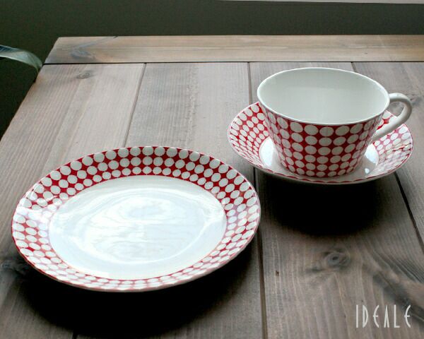 グスタフスベリ（Gustavsberg） エヴァ/Eva ティーカップ＆ソーサー + プレート18cm 復刻版